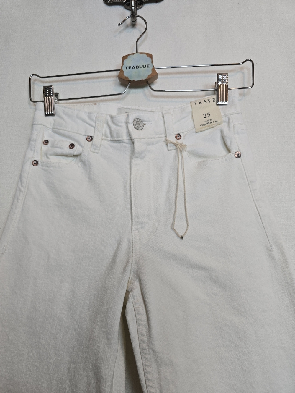 Trave Audrey Crop Wide Leg High Waisted Jean In Big Empty Size 25 - Picture 7 of 15